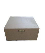 Caixa de mdf quadrada com fecho 30x30x14