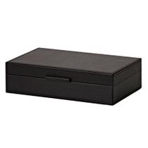 Caixa de mdf retangular preto 16x26x07 cm Caixa de mdf retangular preto 16x26x07 cm