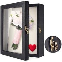 Caixa de memória Shadow Box TJ.MOREE para flores 20x25cm - preta Caixa de memória Shadow Box TJ.MOREE para flores 20x25cm - preta