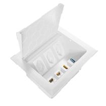 Caixa De Mesa Embutir Com 3 Tomada 20A Branca +4 Keystone - Elétrica Multiplug Embutir Sobrepor Mesa Bancada Madeira Escritório