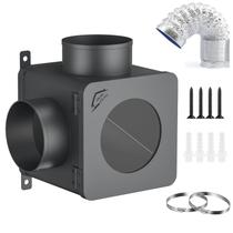 Caixa de metal com mangueira de ventilação CasaDHG Vent Lint Trap de 4 polegadas