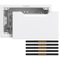 Caixa de mídia embutida Perlegear 9" Kit de cabos embutidos