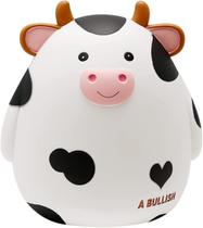 Caixa de moedas inquebrável Piggy Bank H&W Cow Infantil branca Caixa de moedas inquebrável Piggy Bank H&W Cow Infantil branca
