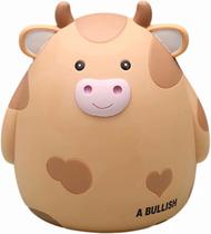 Caixa de moedas inquebrável Piggy Bank H&W Cow para crianças tamanho L amarela Caixa de moedas inquebrável Piggy Bank H&W Cow para crianças tamanho L amarela