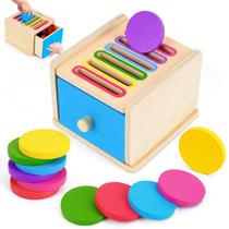 Caixa de moedas Montessori Toy FCSONU para crianças de 1 a 3 anos com gaveta