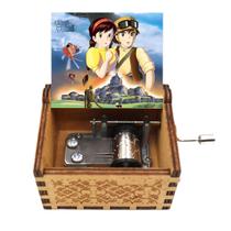 Caixa de música Castles In Skys Hand Crank Antique Wooden 85g