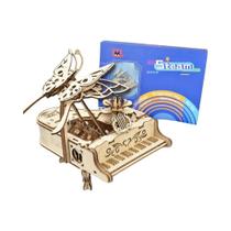 Caixa De Música De Madeira 3d, Kit Modelo De Piano, Montagem Diy, Instrumento Musical, Decoração De