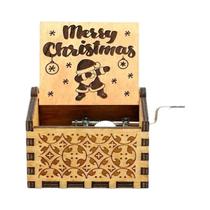 Caixa De Música De Madeira Com Tema De Anime, Decoração De Halloween E Natal, Presente De
