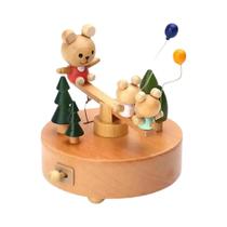 Caixa De Música De Madeira Dançarina, Enfeite De Natal, Trem Rotativo, Decoração Para Casa,
