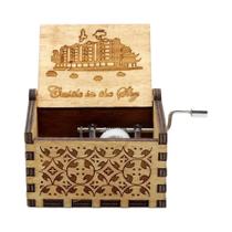 Caixa De Música De Madeira Jurassic Park Com Manivela Presente De Halloween Piratas Do Caribe