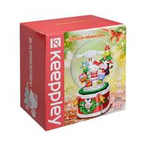 Caixa De Música De Natal Hello Kitty Modelo Rotativo Blocos De Montar Brinquedos De Quebra-Cabeça