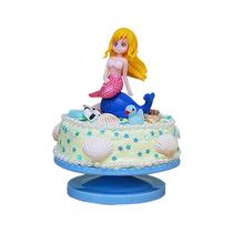 Caixa de música DIY Mermaid com conchas e base de borracha com tema oceânico Caixa de música DIY Mermaid com conchas e base de borracha com tema oceânico