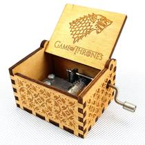 Caixa de música Games of Thrones Hand Crank Antique Wooden 6,4 cm Caixa de música Games of Thrones Hand Crank Antique Wooden 6,4 cm
