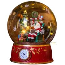 CAIXA DE MÚSICA GLOBO SALA DO PAPAI NOEL C/ LED - 36cm