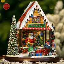 Caixa de Música Loja do Papai Noel c/ Luz