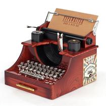 Caixa de música, máquina de escrever, retrô, inspirada no vintage, com gaveta