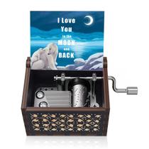 Caixa de música Muzero Hand Crank Wooden I Love You Tune Caixa de música Muzero Hand Crank Wooden I Love You Tune