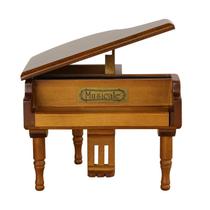 Caixa de música, piano de madeira, mini piano de cauda, design 12x14x9cm