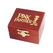 Caixa de música Pink Panthers Wood Anime Theme Hand Crank