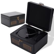 Caixa de música RetroBeat Time Vintage CD e toca-discos preta Caixa de música RetroBeat Time Vintage CD e toca-discos preta