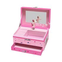 Caixa De Música Unicórnio Rosa E Branca Com Mecanismo Rotativo Para Armazenamento De Joias, Presente Caixa De Música Unicórnio Rosa E Branca Com Mecanismo Rotativo Para Armazenamento De Joias, Presente