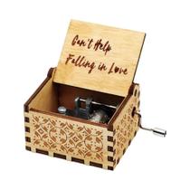 Caixa De Música Vintage Romântica De Madeira, a Bela E a Fera, La Vie En Rose, Presente Para O Dia