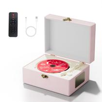 Caixa de Música Yintiny Time com Bluetooth e Alto-Falantes - Rosa