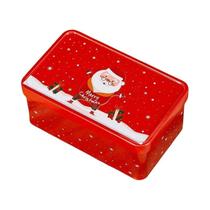 Caixa De Natal De Papai Noel Em Lata Vazia Retangular Para Doces E Biscoitos Caixa De Natal De Papai Noel Em Lata Vazia Retangular Para Doces E Biscoitos