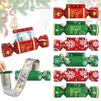 Caixa de Natal Money Pull Pouch Box Piuaeue Snowflake, conjunto de 8