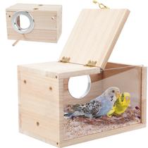 Caixa de nidificação de pássaros GINDOOR transparente para gaiola de periquito