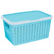 Caixa De Organização Linha Bicolor Baby 15L Com Tampa E Alça Para Dia A Dia Caixa De Organização Linha Bicolor Baby 15L Com Tampa E Alça Para Dia A Dia