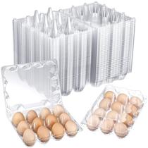 Caixa de ovos Zubebe Clear Plastic 200 peças (3 x 4 grades)