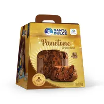 Caixa de panetone Santa Dulce chocolate 380g com 12 und