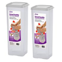 Caixa de pão Buddeez Bread Buddy Bread Buddy, recipiente de pão branco (pacote com 2)
