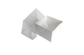 Caixa de Papel C/tampa Transparente Nº3 Bco 10x10x04cm 10und