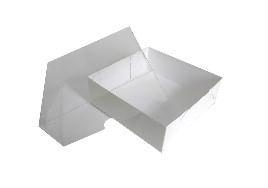 Caixa de Papel C/tampa Transparente Nº4 Bco 12x12x04cm 10und