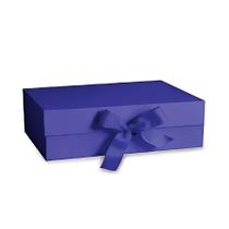 Caixa de Papel Rígido Retangular Azul com Imã e Fita - 1 unidade - Rizzo Caixa de Papel Rígido Retangular Azul com Imã e Fita - 1 unidade - Rizzo