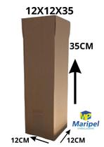 Caixa de papelão 12x12x35 sedex, pac, ecommerce com 50 unidades - Maripel embalagens