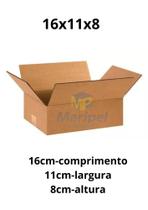 Caixa de papelão 16x11x8 sedex, pac, ecommerce com 100 unidades - Maripel embalagens