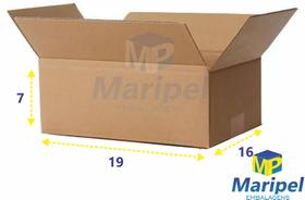 Caixa de papelão 19x16x7 sedex, pac, ecommerce com 25 unidades