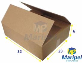 Caixa de papelão 32x23x6 sedex, pac, ecommerce com 25 unidades