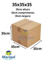 Caixa de papelão 35x35x35 sedex, pac, ecommerce com 05 unidades - Maripel embalagens