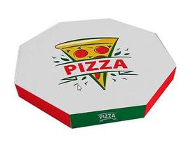 Caixa De Papelão Branca Oitavada Pizza 25Cm Caixa Com 50