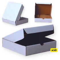 Caixa de Papelão Branca Salgado Esfiha Doces 50x50x4cm - 10 Unidades
