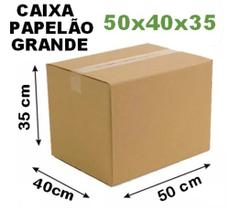 Caixa de Papelão Grande 50x40x35 cm - 5 Caixas Novas Transporte Resistente Mudança Estoque