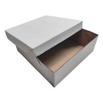 Caixa De Papelão Para Bolos E Tortas Branca 43x35