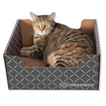 Caixa de Papelão para Gato - Arranhador e Cama com Esconderijo