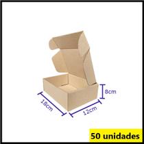 Caixa de Papelão parda para Correio Sedex/pac 18x12x8cm Kit 50 - Emballari