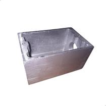 Caixa De Passagem 2x4 Alumínio Fundido Para Piso Rosca 3/4