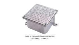 Caixa de passagem aluminio 10x10x6 com tampa - stamplac - 6 peças Caixa de passagem aluminio 10x10x6 com tampa - stamplac - 6 peças